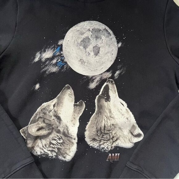 AMI PARIS Wolves print sweatshirt Large - Picture 8 of 12